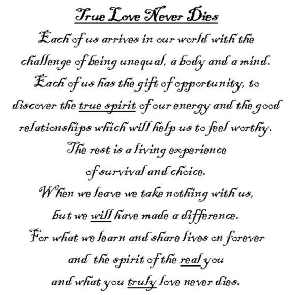 True love never dies